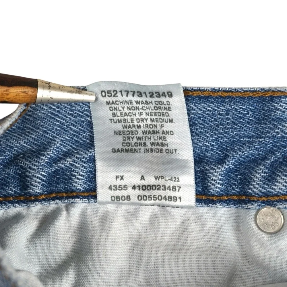 Y2K Levi's 550 Jeans‎ Men's 31.5x28.25 Blue Relaxed Fit Distressed Denim 00s